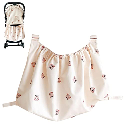Xzbling Bolsa organizadora para Cochecito de bebé, Porta Cochecito De Bebe con Estampado Animal, Gran Capacidad, Ajuste Universal multifunción para la mayoría de los cochecitos, para Llevar Cosas