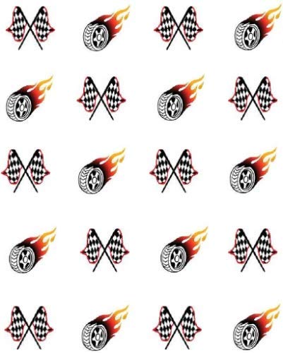 Checkered Flags/Racing Waterslide Nail Art Decals