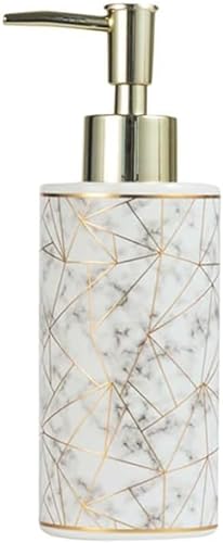 Dispensador de jabón de cerámica con bomba a prueba de óxido, dispensador de jabón líquido de mano de repuesto de 10 onzas para baño y cocina