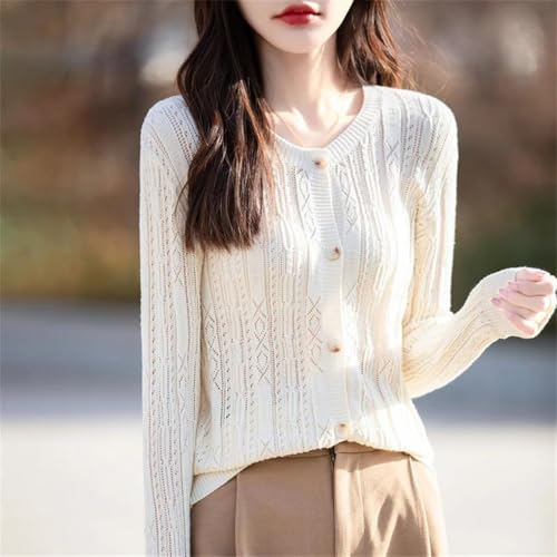 Cardigan Tricoté Slim d'Exception - Pull Manteau Solide de Qualité - 5