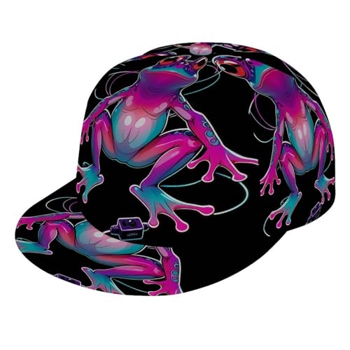 Fashionable Baseball Cap Dad Cap for Unisex Men Women Youth, Hippie Frog Keep Calm Art Lightweight Breathable Running Cap Headwear