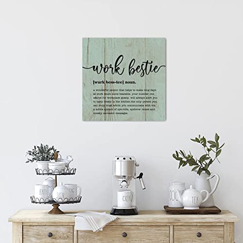 Panneau en bois Work Bestie style dictionnaire 40x40 cm Evans1nism - 5