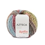 Katia Wolle Azteca | Dicke Häkelwolle mit Farbverlauf | Farbverlaufswolle zum Stricken und Häkeln | Strickgarn Nadelstärke 5 bis 5,5 mm | Handstrickgarn Strickwolle Häkelwolle (7883)