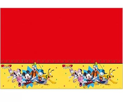 Mantel de Mickey Mouse como decoración para fiestas de cumpleaños infantiles y fiestas temáticas, tamaño: 120 x 180 cm, lavable, reutilizable, mantel de mesa de cumpleaños infantil | Ya disponible en tu tienda friki favorita! En mundofriki.es!