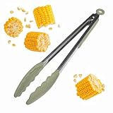 Starpack 'Get a Grip' Silicone Kitchen Tongs for Cooking 12 Inch - BBQ Silicone Tongs for Grill Heat Resistant to 600°F - Stainless Steel Utensils with Non Stick Rubber Tips for Serving Food