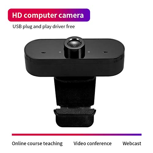 Cucudy Full HD 1080P Webcam USB Mini Câmera de Computador Microfone Embutido, Rotativo Flexível, par