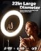 UBeesize 22'' Ring Light with 72'' Stand, 65W Large Ring Light with Phone Holder, Dimmable LED Light for Makeup Barber Stylist Tattoo YouTube TikTok Photography