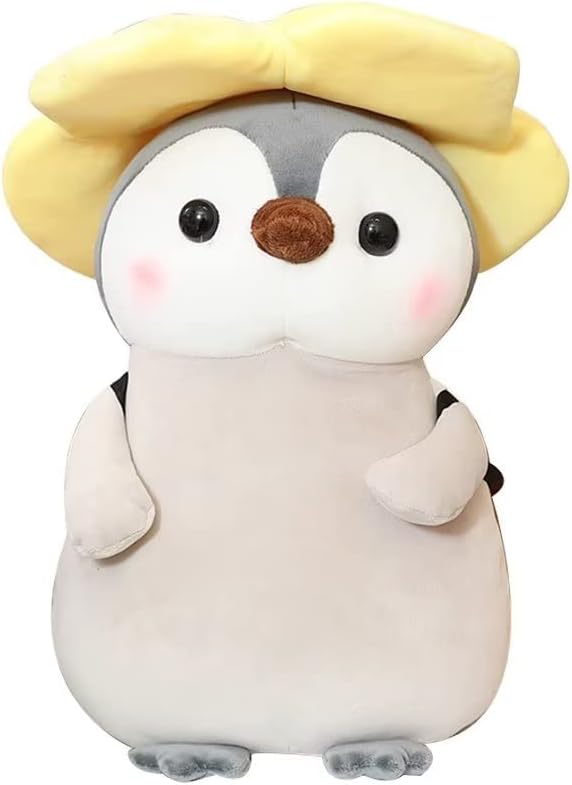 Cute Penguin Flower Plush Stuffed Animal Penguin with Flower Outfit,Gifts for Kids（9.8 inches）