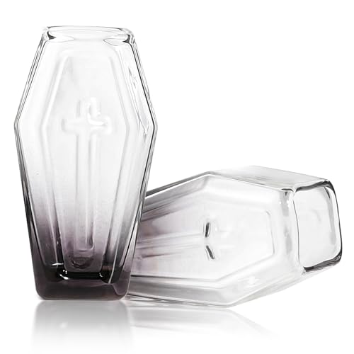 2 Verres Shot Cercueil 1,85 oz Noir Gothique