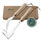 AON 2-Pack Sarchiatore per Erbacce Estirpatore Erbacce Manuale Set - Realizzati in Acciaio Termotrattato con Manici Frassino Ergonomici, Perfetti per Giardini e Prati Eliminare Erbacce e Radici