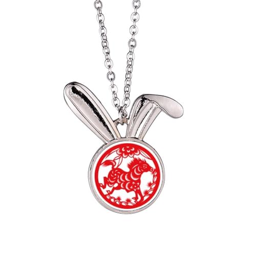 Collier pendentif cheval papier découpé chinois, cadeau idéal