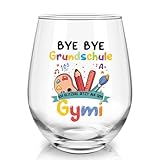 Joymaking Weinglas Geschenke für Weiterführende Schule, Gymnasium Einschulung, 5 Klasse Geschenk Mädchen Jungen 520ml