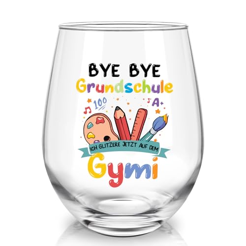 Joymaking Weinglas Geschenke für Weiterführende Schule Gymnasium Einschulung 5 Klasse Geschenk Mädchen Jungen 520ml
