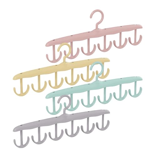 jojofuny 4 pièces Organisateur Ceintures Rotatif Crochets Multi-Fonctionnels Cintres Écharpes et Ceintures pour Placard Lot de Gain de Place et Rangement Pratique