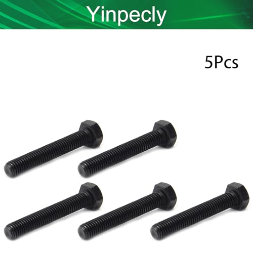 Image of Carbon Steel Hex Screw Bolts Hex Drive Fastener Rustproof Fully Threaded Metric Cap Bolts Black M8x50mm 5Pcs
