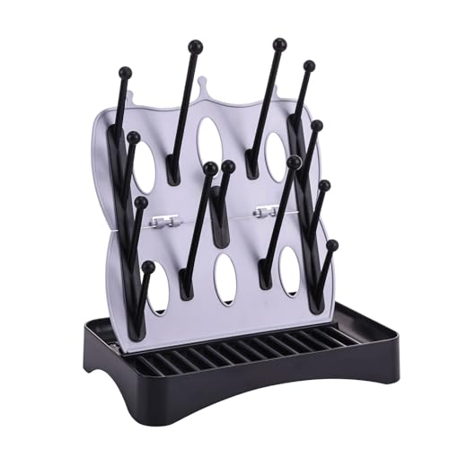 Secador de biberones plegable – Escurridor para ahorrar espacio para la cocina, soporte para chupetes, accesorios para bebés, almacenamiento conveniente, encimera moderna | Organizador efectivo para