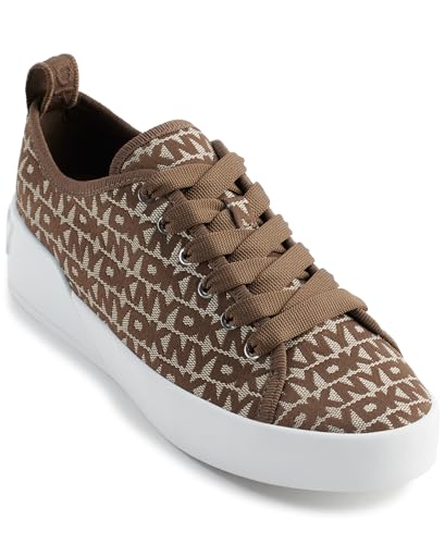 DKNY Mar lace up sneakers basket femme légère en dentelle noire