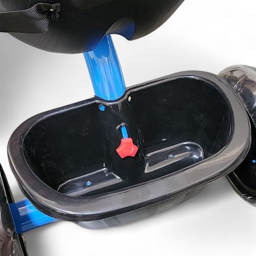 Image of MEKASHI T-001MW Plug N Play Kids Trike /Baby Tricycle, Big Size Storage Basket, Bell, Comfortable Seat with Seat Belt, 12 to 48 Months, Load Upto 35Kg, Easy Assembly, Heavy Guage Steel Frame, Blue
