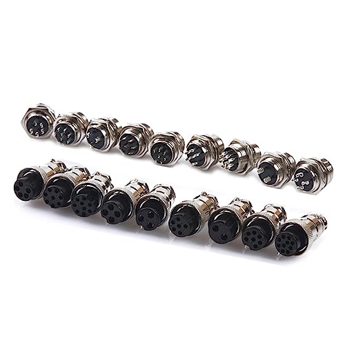 Conector Aviación GX16-2 16mm 2 Pinos 5 Sets miniatura 2