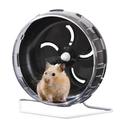 Celuicion - Rueda de carreras para hámster, rueda de fitness para hámster con soporte ajustable, equipo de actividad multifuncional portátil para pequeños animales de compañía para salón, dormitorio y