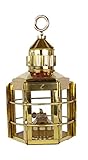 bootslampe petroleum Messing 6 eckig Schiffslampe - Bootsleuchte - Bootslampe - Schiffsleuchte - Öllampe - Clipperlampe - Ölleuchte - Messing 6 eckig (1461)