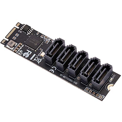 M.2 (PCIe 3.0) to 5 Ports SATA III 6G ssd Adapter with sataIII cable SATA3.0 to m.2 pci-e