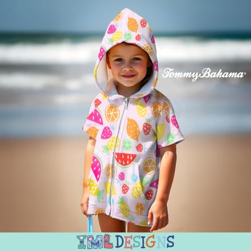 Tommy Bahama Girl's Swimsuit and Cover Up Set - Bathing Suit and Zip-Up Hooded Cover Up Bundle for Kids and Toddlers4