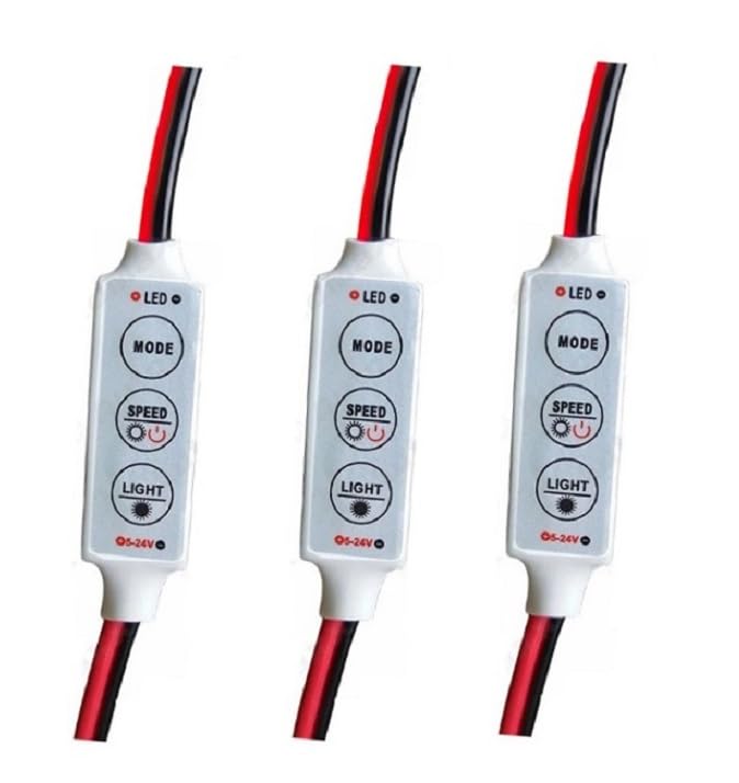 Steko (3 Pieces) 6 Modes & 5 Speed LED Light Flasher Blinker Strip Controller For LED Bulb | Rice Light | Neon Light | Science Projects-picture-27
