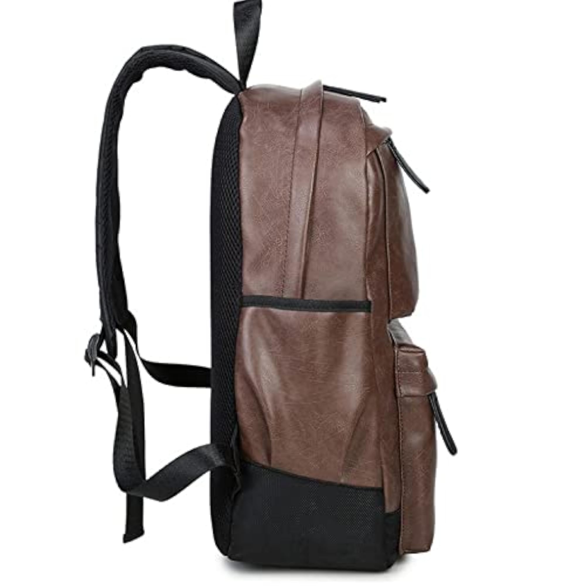 Faux Leather Backpack for School & Outdoor Use