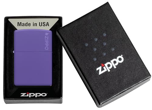 Encendedor Zippo Purple Matte con Logo 237ZL miniatura 6