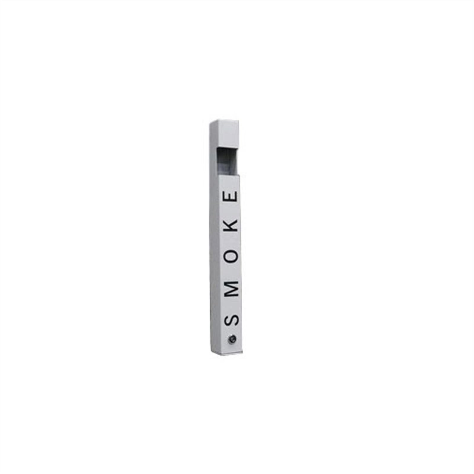 Grande contenitore per rifiuti Chiosco verticale for fumatori con pilastro di cenere dall'atmosfera semplice Patio(Bianco)