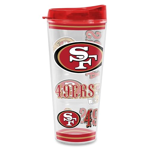 Image of Rico Industries NFL Football San Francisco 49ers Double Wall 20oz Tritan Tumbler