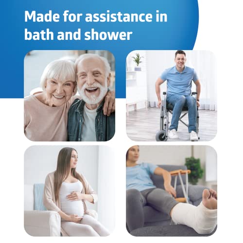 Medline Shower Chair for Elderly, Adults & Disabled, 350 lb Capacity - Heavy Duty Shower Seat with Padded Arms and Back for Inside Shower, Adjustable Height Bath Stool for Bathtub, Slip Resistant by Medline - Image 7