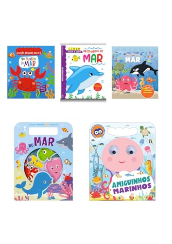 Coleção Infantil bichinhos do mar – Kit com 5 livrinhos: