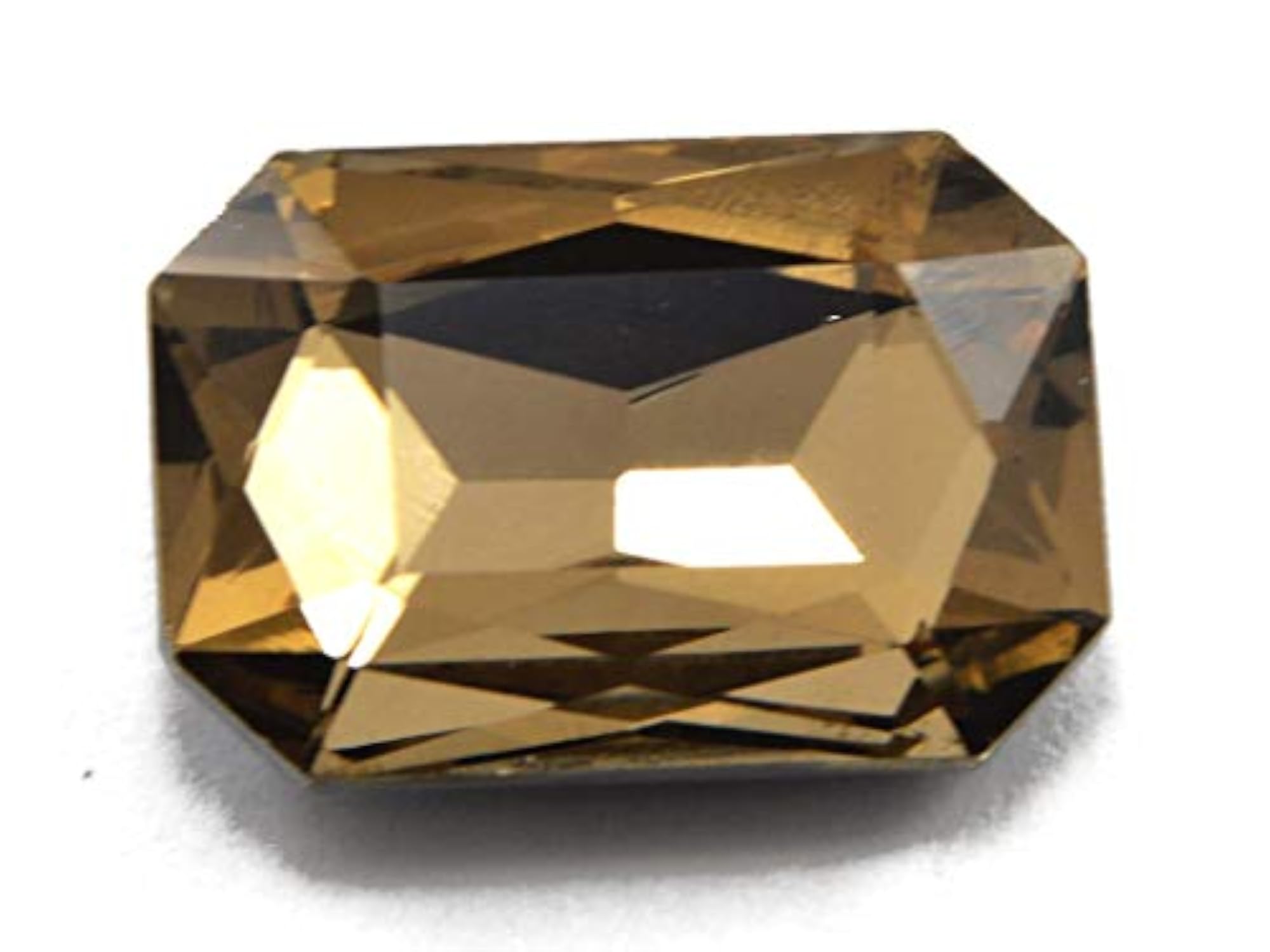 Golden/LCT Rectangle Shaped Glass Stone for Crafting