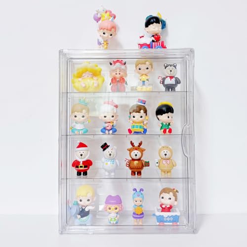 Vitrine en Verre pour Collection, Boîte de Présentation en Acrylique Transparent à 4 Niveaux pour Figurines Pop, Funko Pop, Mini Figurines, Objets de Collection, DIY (39×29×12cm) – vue 7