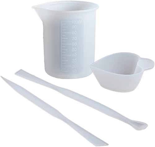 Miniatura 3 de Taza de medición antiadherente reutilizable de 3.4 fl oz con escala precisa de resina de mezcla de taza de ranura para tarjetas Taza dispensadora de