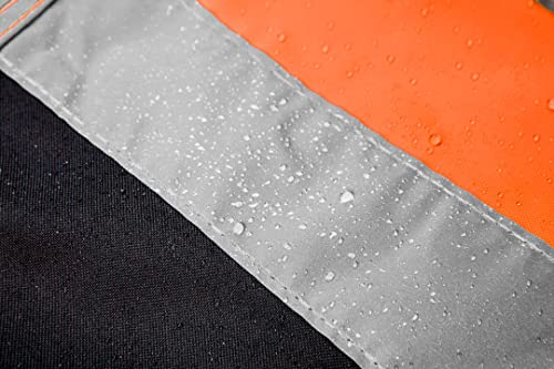 NEO TOOLS Warnschutz Regenhose EN ISO 20471 Warnschutzhose mit Reflektionsstreifen Warnhose orange Neon gelb Arbeitshose Sicherheitshose XXL orange