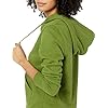 Amazon-Essentials-Womens-Classic-Fit-Long-Sleeve-Open-V-Neck-Hooded-Sweatshirt Amazon Essentials Women's Classic-Fit Long-Sleeve Open V-Neck Hooded Sweatshirt, Green, Medium