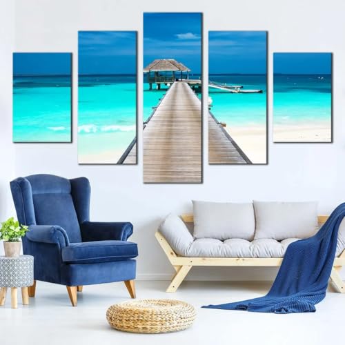 Cadre decoration murale impression sur toile Maldives