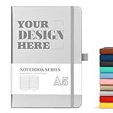 ENOMY Notizbuch Personalisiert mit Logo/Text/Bild Benutzerdefiniert Notizbuch A5 Tagebuch Personalisiert Journal Buch Hardcover für Studenten Lehrer Berufstätige Büro Hochschule