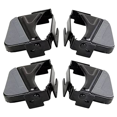 DECOMELODY 2Sets Sturdy Carbon Steel Footpegs for Mountain Bikes Stunt Pedals with Slip Texture Safety Accessory Black