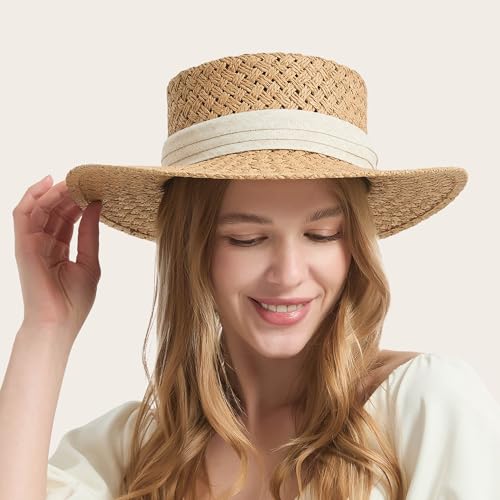 Sombrero de paja unisex ajustable estilo boho para verano miniatura 2