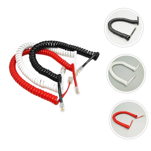 Cable teléfono fijo espiral de alta flexibilidad con conectores estables 7