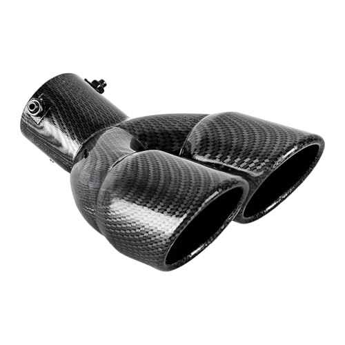 OtpOutopa Dual Exhaust Tip 2.5 inch Inlet, Universal Car Exhaust Pipe Tail Throat Tail Pipe Stainless Steel Y Pipe, Adjustable Car Thickened Muffler