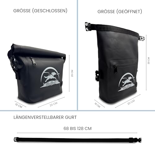 Taleas Leckerlitasche für Hunde – Wasserfeste Gassi Tasche mit geruchsdichtem Kotbeutel-Fach – Hundetraining Tasche zum Umhängen oder als Gürteltasche – Futterbeutel & Leckerlibeutel für unterwegs