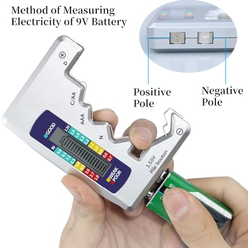 Bateria de testador de bateria digital, testadores de bateria de carga verificador de carga ferramen