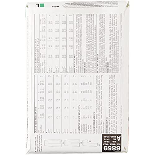 New Look Simplicity Sewing Pattern 6859: Miss/Men Separates, Size A, Paper, White, A (XS-S-M-L-XL)