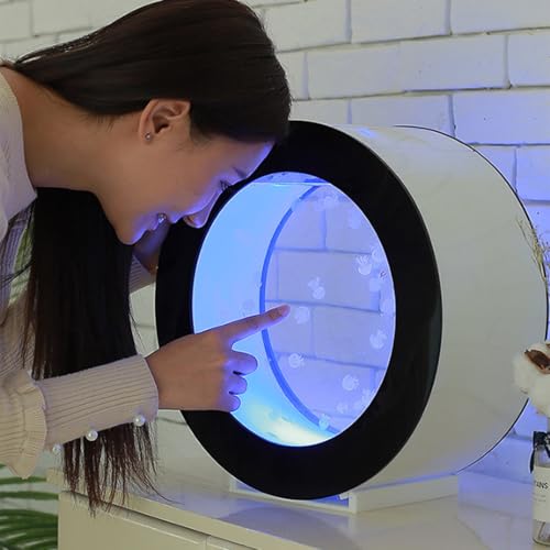 BuufuS Intelligent Jellyfish Aquarium, 18L/4.8Gal Round Jellyfish Lamp Remote Control Jelly Fish Tank with 16 Colors LED Lights Low Noise for Home Office Decoration Ideal Gift