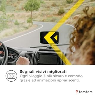 Navigatore per camper e roulotte TomTom GO Camper Max Premium Pack (schermo da 7" con PDI dedicati, aggiornamenti Wi-Fi, TomTom Traffic, salvataggio profili veicoli, mappe mondo e accessori premium)
